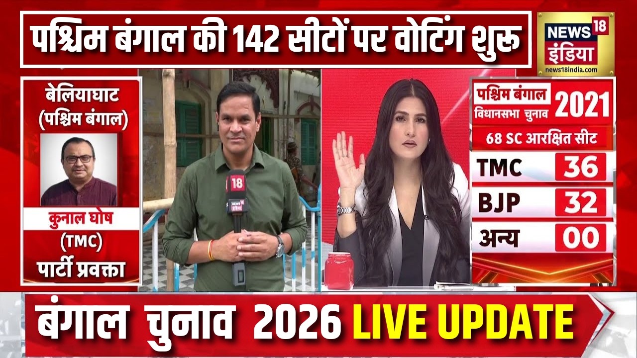 बंगाल की 142 सीटों पर वोटिंग शुरू | Bengal Election | Voting | Mamata Banerjee | Suvendu Adhikari