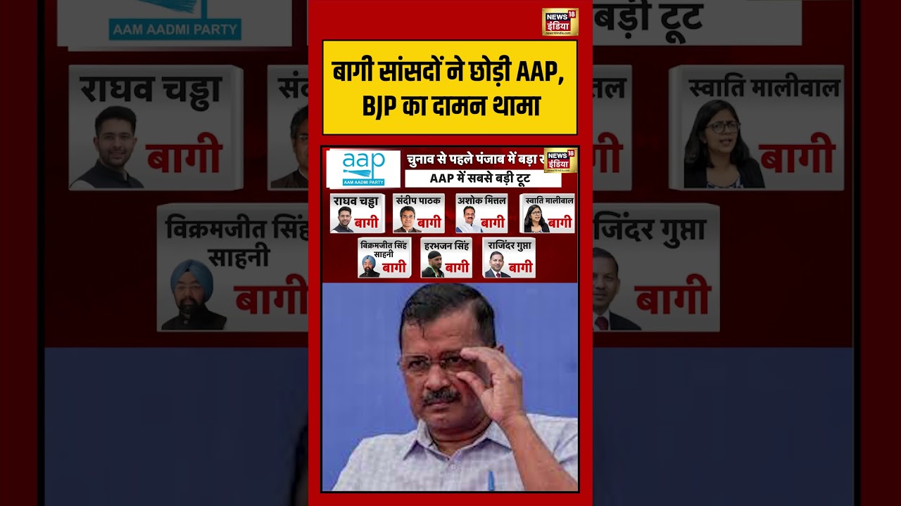 बागी सांसदों ने छोड़ी AAP, BJP का दामन थामा | #raghavchadha #aap #aamaadmiparty #viralnews #shorts