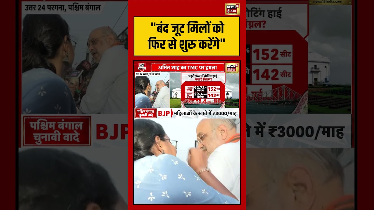 Amit Shah | “बंद जूट मिलों को फिर से शुरु करेंगे” | #bengalelection #shorts #viralvideo #viralnews