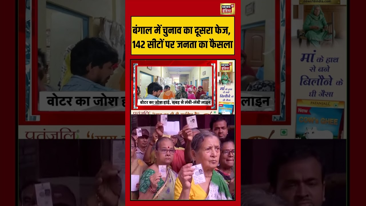Bengal Elections: बंगाल में चुनाव का दूसरा फेज, 142 सीटों पर जनता का फैसला | #viralnews #viralvideo