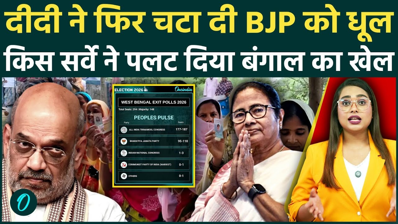 Bengal Exit Poll: पश्चिम बंगाल में ‘दीदी’ की सुनामी! BJP हुई चित? इस सर्वे ने पलटा खेल | Election
