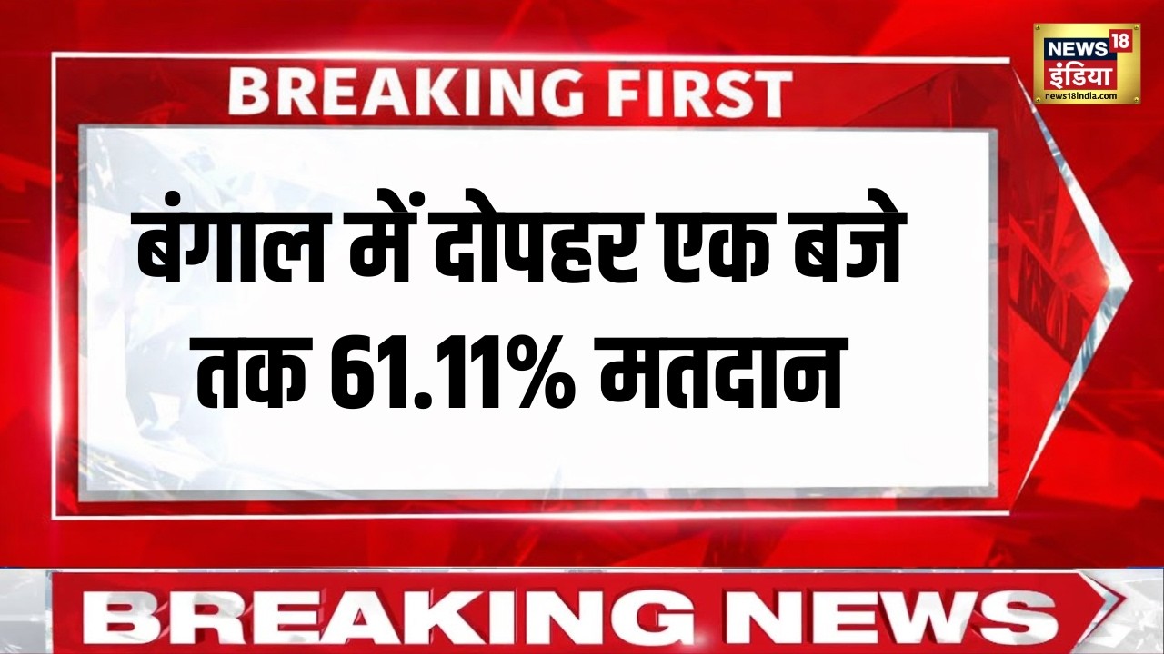 Bengal में दोपहर 1 बजे तक 61. 11 फीसदी मतदान | Bengal Election | Bengal Voting | EC
