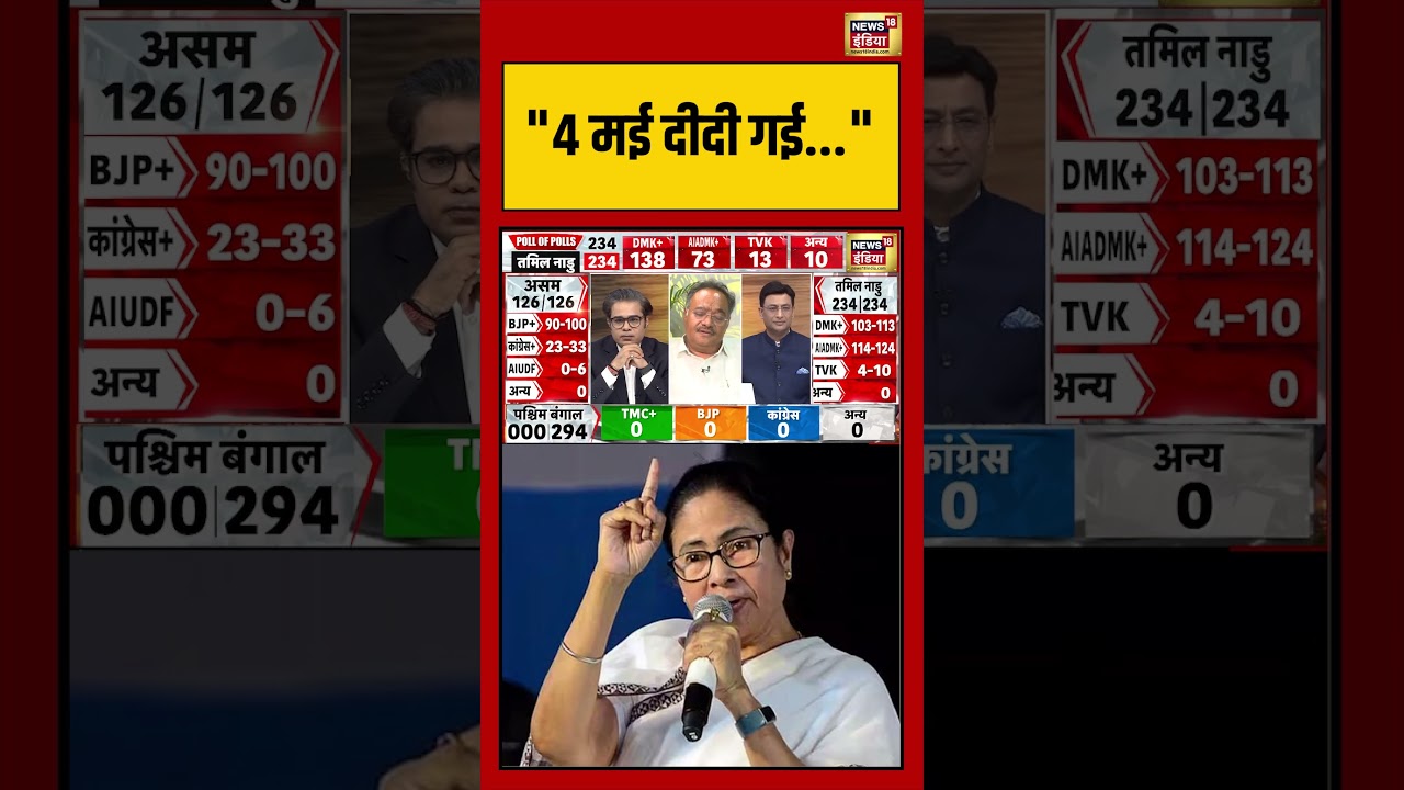 Exit Poll 2026 | “4 मई दीदी गई | #westbengalelection2026 #exitpollresults #viralvideo #shorts