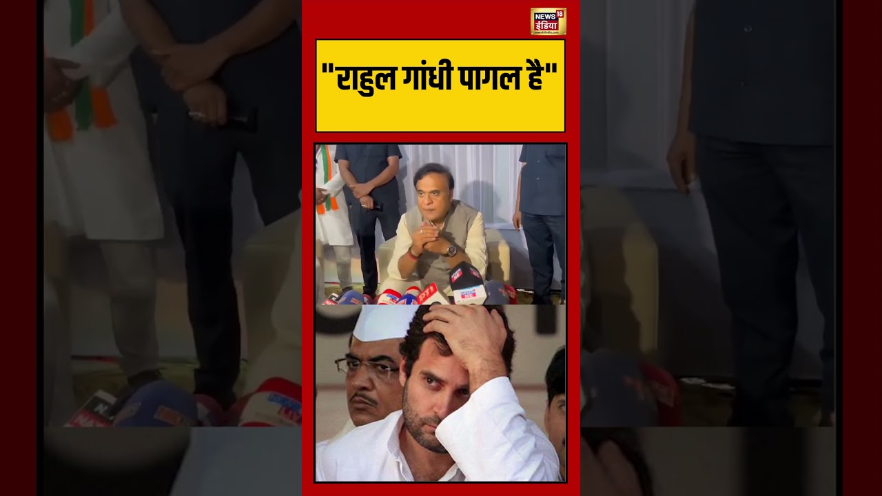 Himanta Biswa Sarma | “राहुल गांधी पागल है” | #rahulgandhi | #viralvideo | #shorts