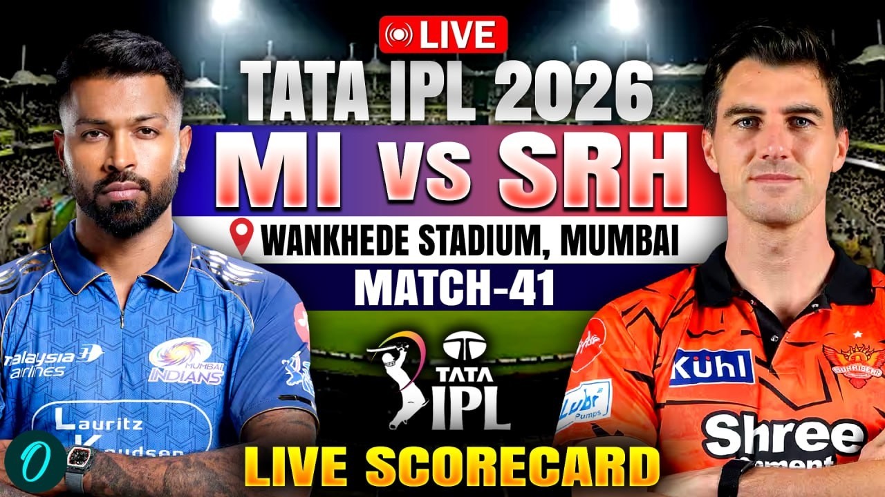 IPL LIVE: Mumbai vs Hyderabad Live Match Today | MI vs SRH Live Score & IPL 2026 Highlights