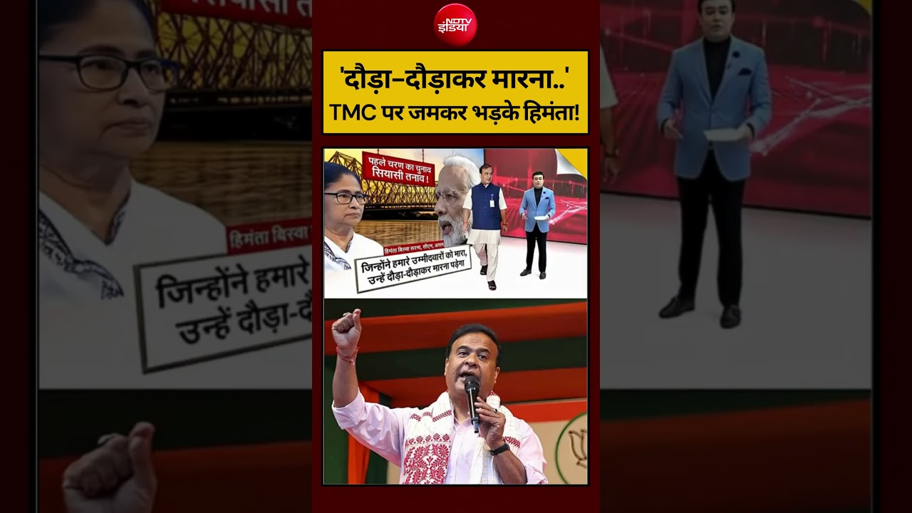 Syed Suhail | Bengal Election 2026: ‘दौड़ा-दौड़ाकर मारना..’TMC पर जमकर भड़के हिमंता! #shorts #ndtv