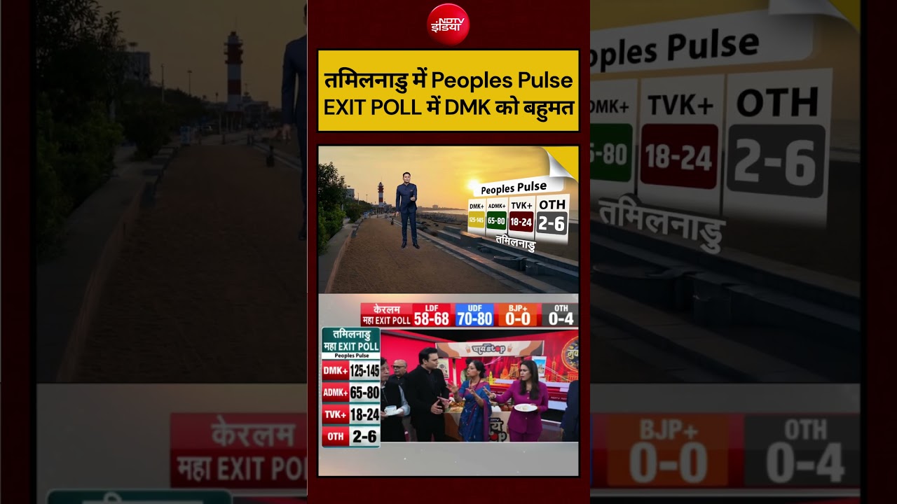 Tamil Nadu Exit Polls 2026: Peoples Pulse EXIT POLL में DMK को बहुमत | Syed Suhail |  #ytshorts