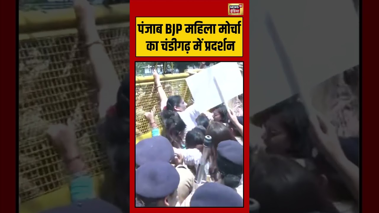 Viral Video | Punjab BJP महिला मोर्चा का चंडीगढ़ में प्रदर्शन #viralnews #viralvideo #shorts