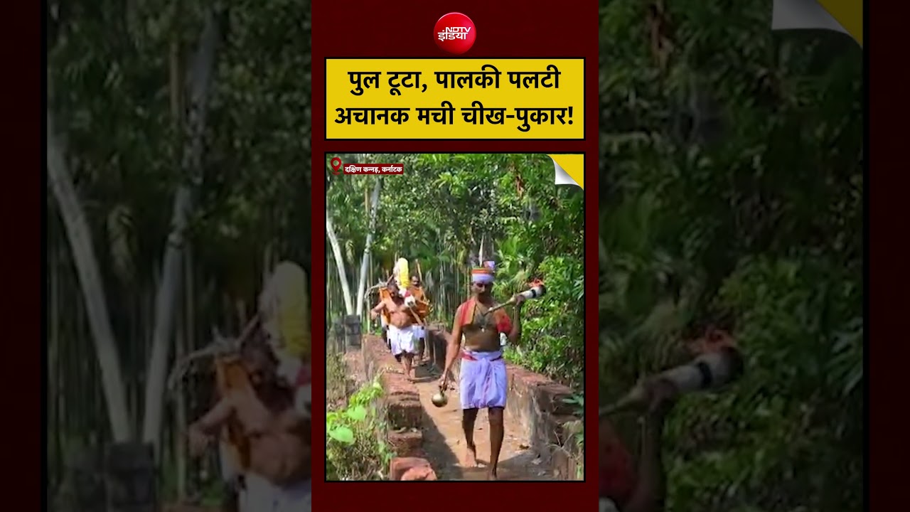 Viral Video: पुल टूटा, पालकी पलटी, अचानक मची चीख-पुकार! | Karnataka Dakshina Kannada #shorts #viral