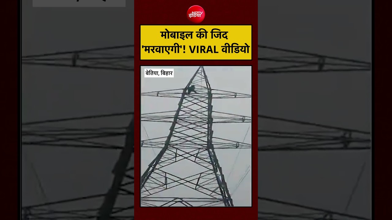 Viral Video: मोबाइल के लिए टावर पर चढ़ा युवक | #bettiah #viralvideo #shorts #bihar #ytshorts