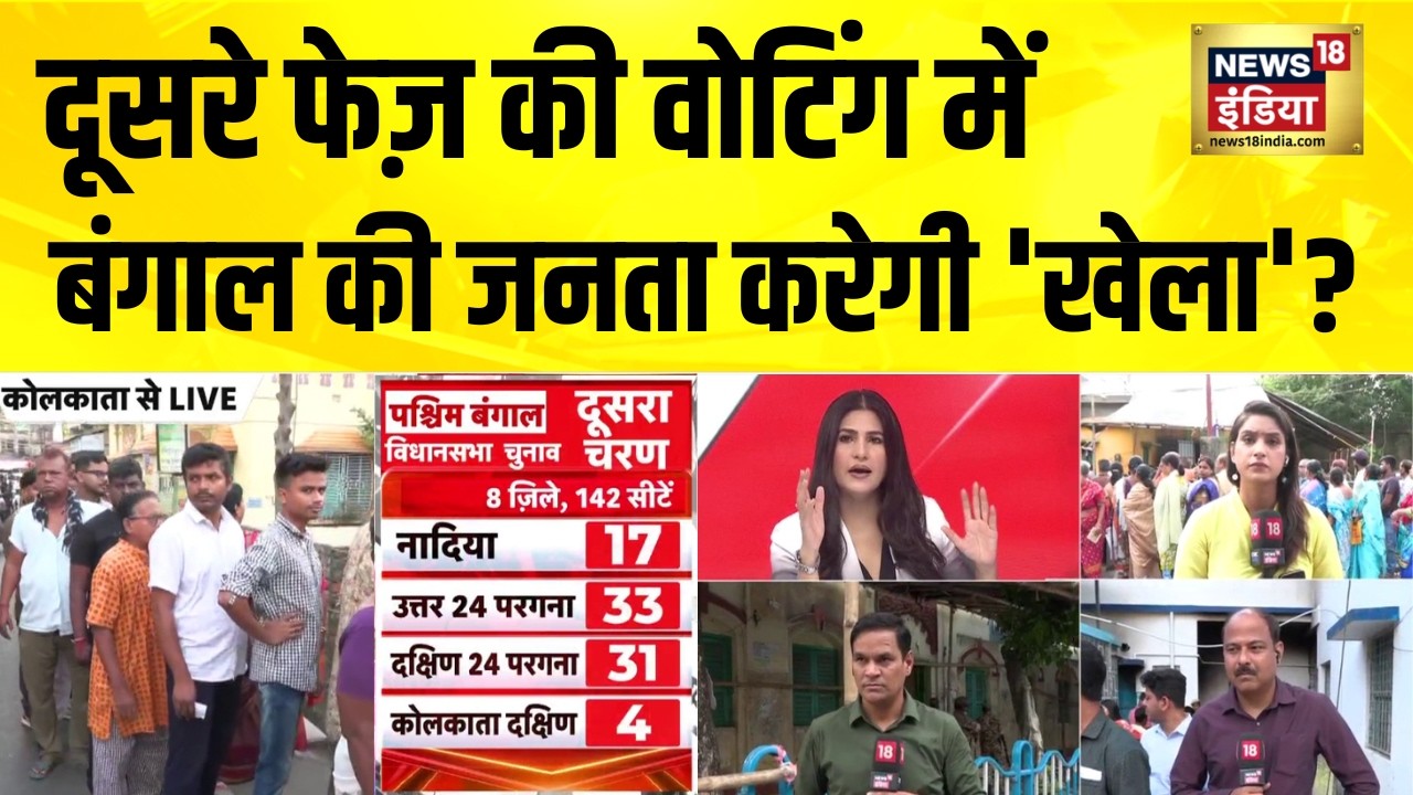 West Bengal Election 2026 Phase 2 Voting :दूसरे फेज़ की वोटिंग में बंगाल की जनता करेगी ‘खेला’? TMC