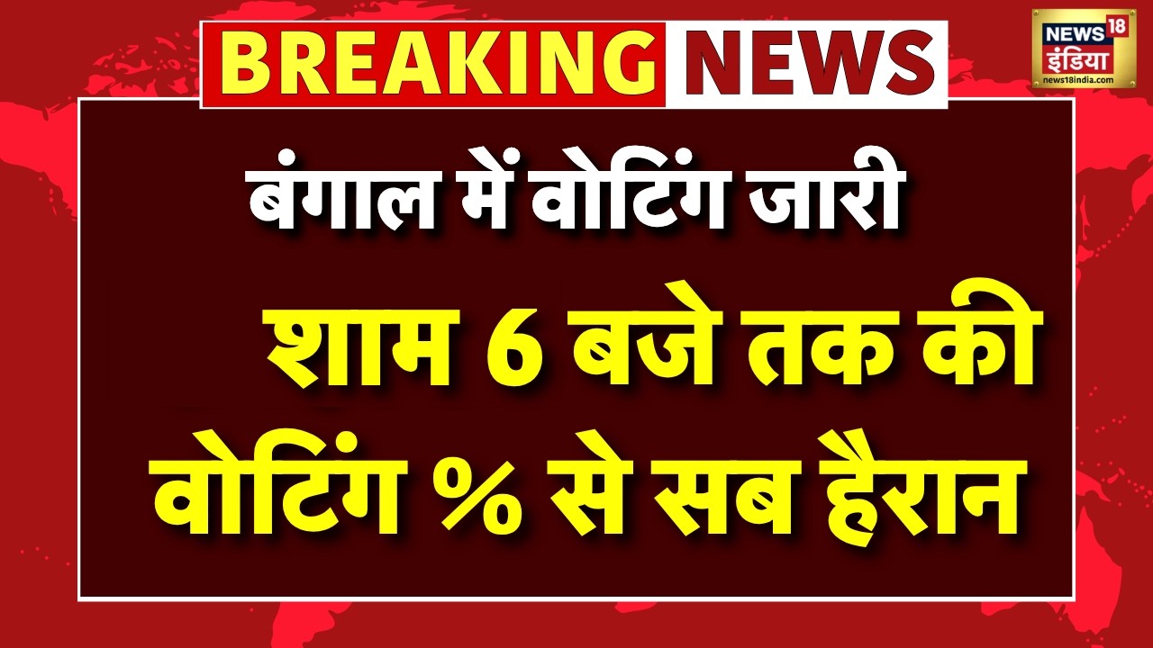 West Bengal Election Voting % Live: शाम 6 बजे तक की वोटिंग ने चौंकाया | TMC Vs BJP | Mamata Banerjee
