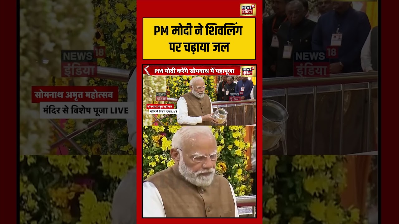 PM Modi In Somnath PM Modi ने शिवलिंग पर चढ़ाया जल shorts viralvideo viralnews pmmodi 209060 6e717